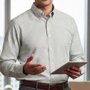 Paul Fredrick Impeccable‎ Men’s Dress Shirt size 18-36 Button Down Collar